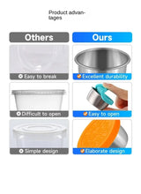 6 Pcs Set Leakproof Stainless Steel Containers With Silicone Stretch Lids