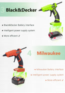 Cordless/Battery Hot Melt Glue Gun With 30pcs 7mm Glue Sticks For Makita/DEWALT/Milwaukee 18V Li-ion