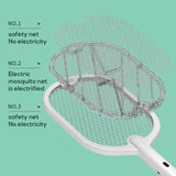 USB rechargeable 3 In 1 Electric Fly/Mosquito Swatter.  3000V