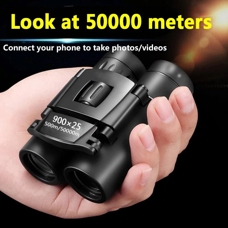 900x25 High Power Mini HD Low Light Level BAK4 Binoculars With Long Range 50000M