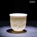 Chinese Three-dimensional White Porcelain Tea Cup