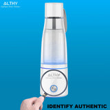 ALTHY Premium Molecular Hydrogen Water Generator Bottle DuPont SPE+PEM Dual Chamber Maker + H2 Inhalation Device 5000ppB Max