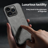 Luxury Matte Magnetic Sheepskin Leather Case For iPhone 16 15 14 13 12 11 Pro Max XR XS X 8 7 Plus