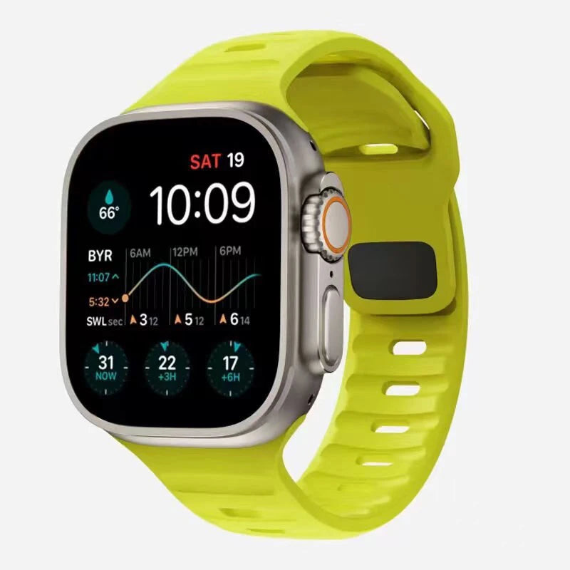 Silicone Straps For Apple Watch Band 9 8 7 6 SE 5 4 3 38mm 40mm 41mm 42mm 44mm 45mm Bracelet iWatch Series Ultra 3 2 1 Band 49mm