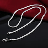 Men Or Women's 40-75cm 925 Sterling Silver 1MM/2MM/3MM solid Snake Chain