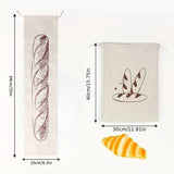 Reusable Linen Bread Bag With Drawstring