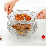 3-layer Stainless Steel Stackable Air Fryer Rack