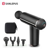 SANLEPUS Portable USB/ LCD deep tissue percussion massage gun for aching muscles.