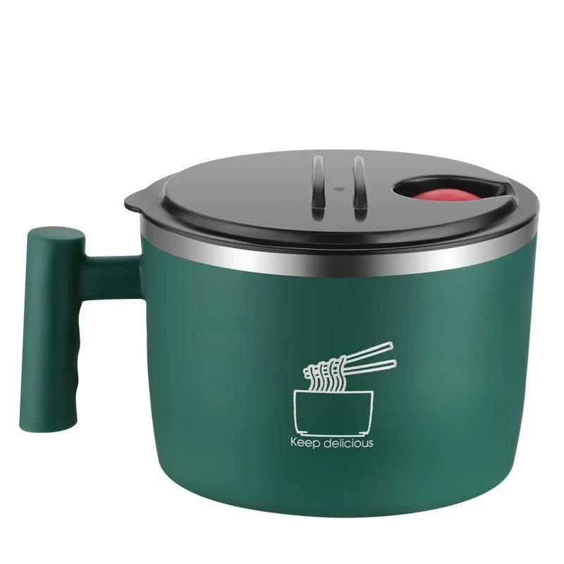 Stainless Steel Bowl With Lid For Instant Noodles