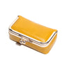 Compact Genuine Leather Kiss-Lock Mini Accessorie Pouch