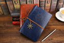 Retro Pirate Anchors Leather Notebook/Journal with Replaceable Stationery