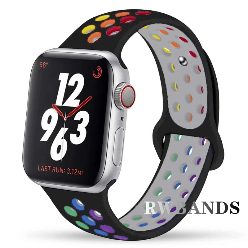 Sport Strap for Apple Watch Band 46mm 44mm 40mm 42-38-41mm 45mm  Series 10 9 8 7 6 SE 5 3 Ultra 2 49mm