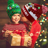 Children's LED Knitted Christmas Beanie hats.