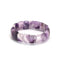 JD Natural Stone Purple Amethyst Or Rose Quartz Energy Healing Crystal Bangle.