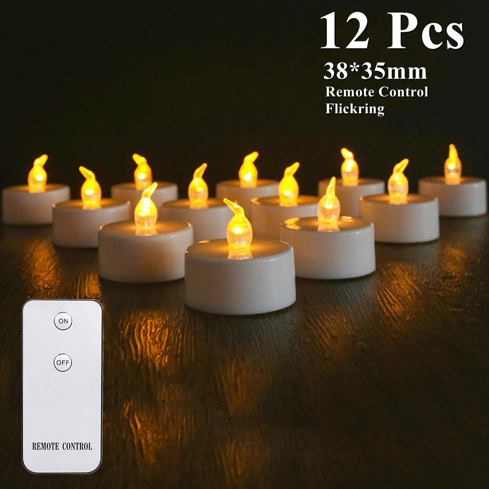 6/24Pcs Flameless LED Battery Powered Candles.