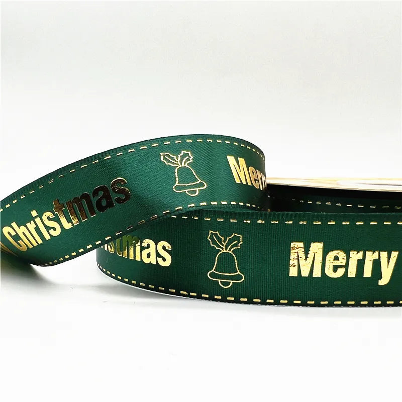 5yards Of 1inch(25mm) Christmas Polyester Ribbon.