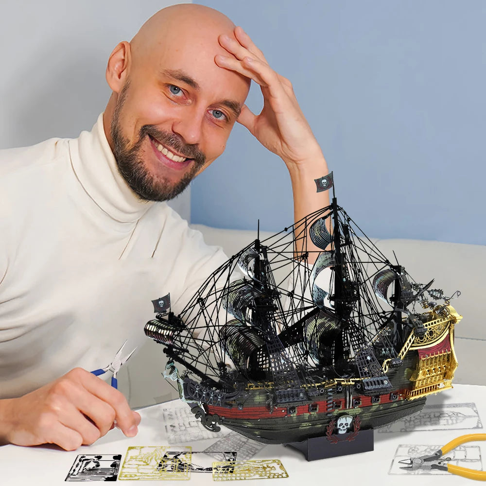 3D Metal Puzzle Model Of The Queen Anne's Revenge Pirate Ship