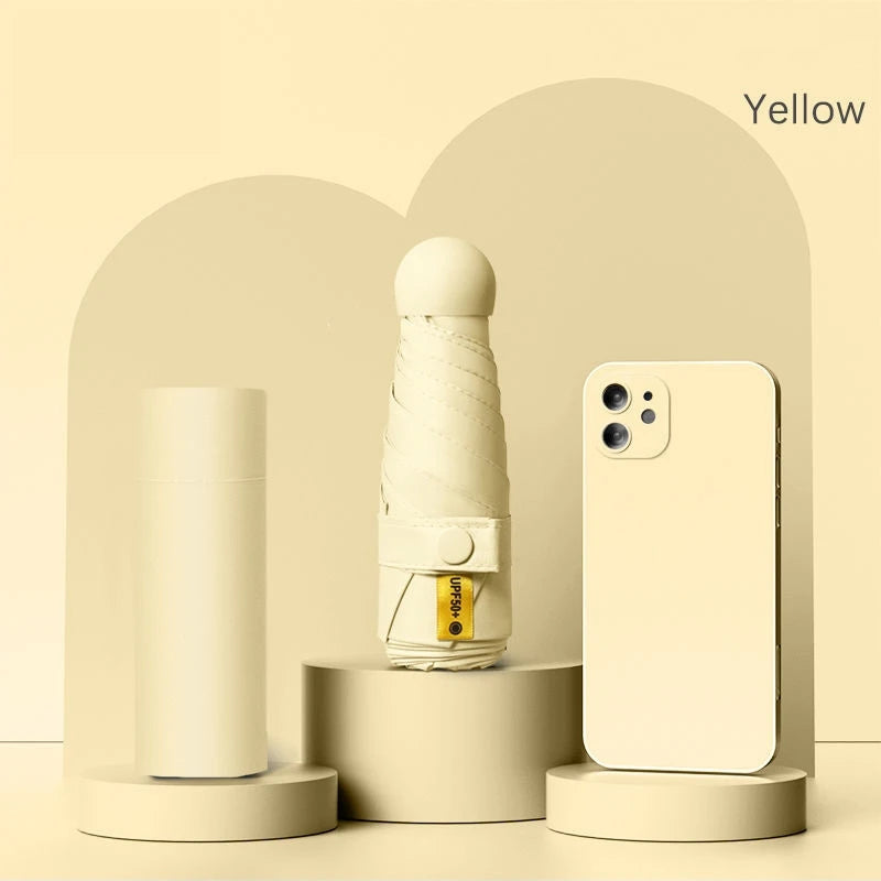 UPF50+ Mini Vinyl Capsule Folding Umbrella