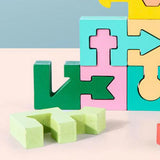 16 Pieces Wooden Jigsaw Puzzle for Boys Girls Ages 4-6