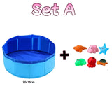 Foldable Pet Pool With Toys