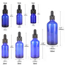 1 Pc 5ml 10ml 15ml 20ml 30ml 50ml Or 100ml Blue Glass Bottle With Dropper For Essential Oils