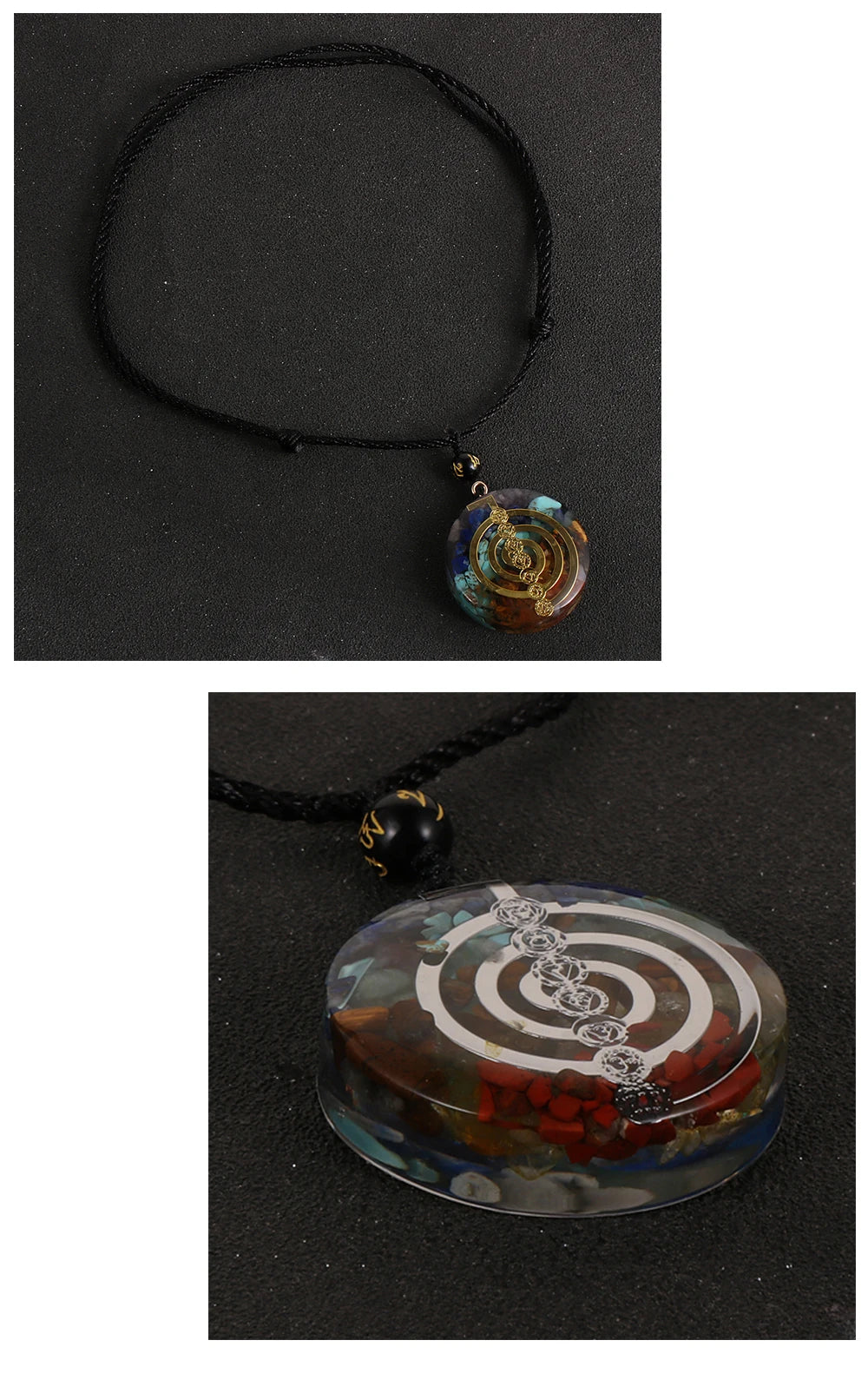 Energy Generator Orgonite Meditation Balanced Chakras Pendant Necklace