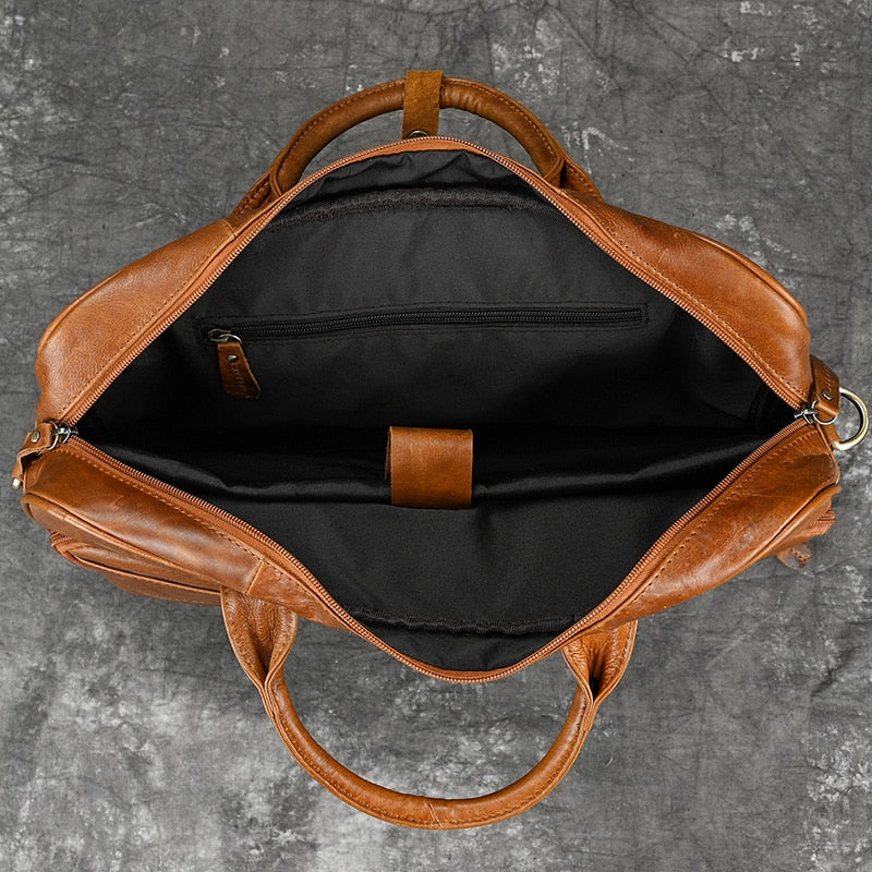 Genuine Leather Laptop Briefcase.