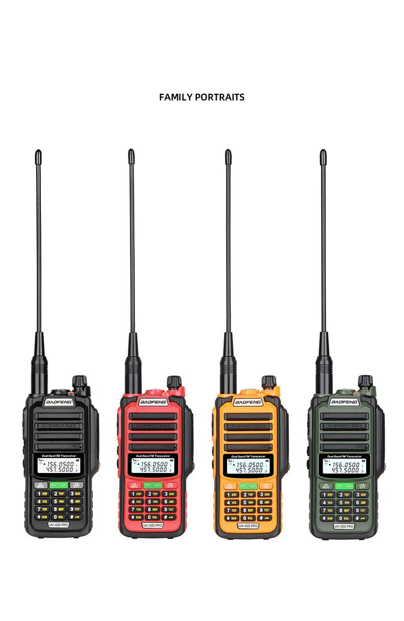 Baofeng UV S22 PRO V2 IP68 Walkie Talkie Dual Band 136-174/400-520MHz Ham Radio Upgraded Of UV9R UV5R Pro 50KM Range