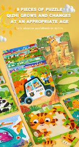 11x11cm Wooden 3d Cartoon Puzzle