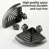 Wall-Mounted Triangle Suction Cup Bathroom Organizer