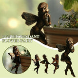 Mini Resin Fairy Hanging Basket Decoration   A