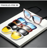 Men Or Women's  5 PCS Clip On Magnetic Polarized UV400-Sunglasses