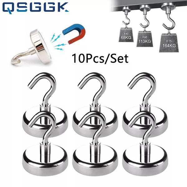 10Pcs Strong Magnetic Hooks