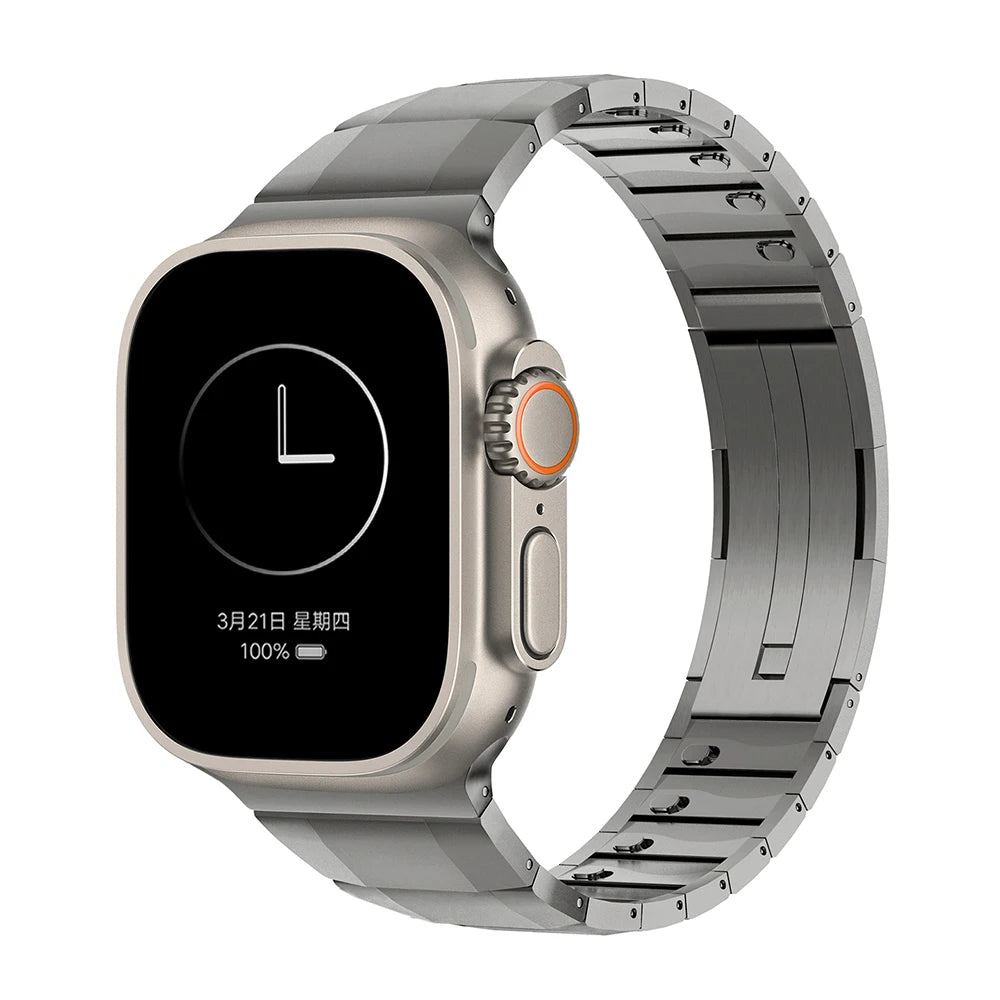 Stainless Steel Quick Fit Watchband for Apple Watch Ultra 2 1 49mm 10 46mm Series 9 8 7 6 5 4 45mm 44mm