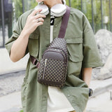 Men And Women's Single Shoulder Patchwork Dot Design Bag