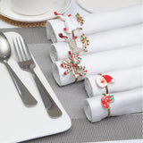 Christmas Napkin Metal Rings Holders