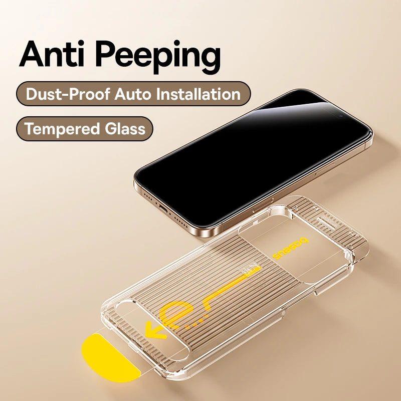Baseus Full-View 0.3mm Tempered Glass Screen Protector For iPhone 13 14 15 16 17 Pro Max And iPhone 17 Air