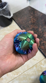 3D Printed Cube Fidget Spin Ball For Relaxing Due To Stress and Anxiety