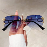 KAMMPT Men Or Women's  Rimless UV400 Sunglasses