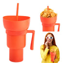 Stadium Tumble 2 In 1 Snack Bowl Drink Cup With Straw