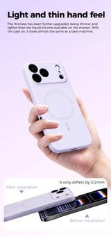 Magnetic Soft Cover Wireless Charge Liquid Silicon Case for iPhone 17 Pro Max 17Air 17Pro 17Pro Max