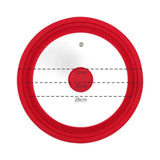 Universal Round Tempered Glass Lid With Silicone Rim