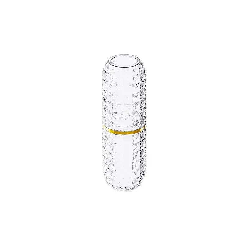 Light Luxury Diamond Pattern Travel Cup Toothpaste And Toothbrush Holder