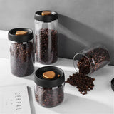 Coffee Bean Glass Storage Container With Press-Down Vacuum Seal