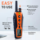 3280FT Dual Battery Display Dog Training Shock Collar With Beep Vibration Or Shock Mode