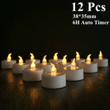 6/24Pcs Flameless LED Battery Powered Candles.