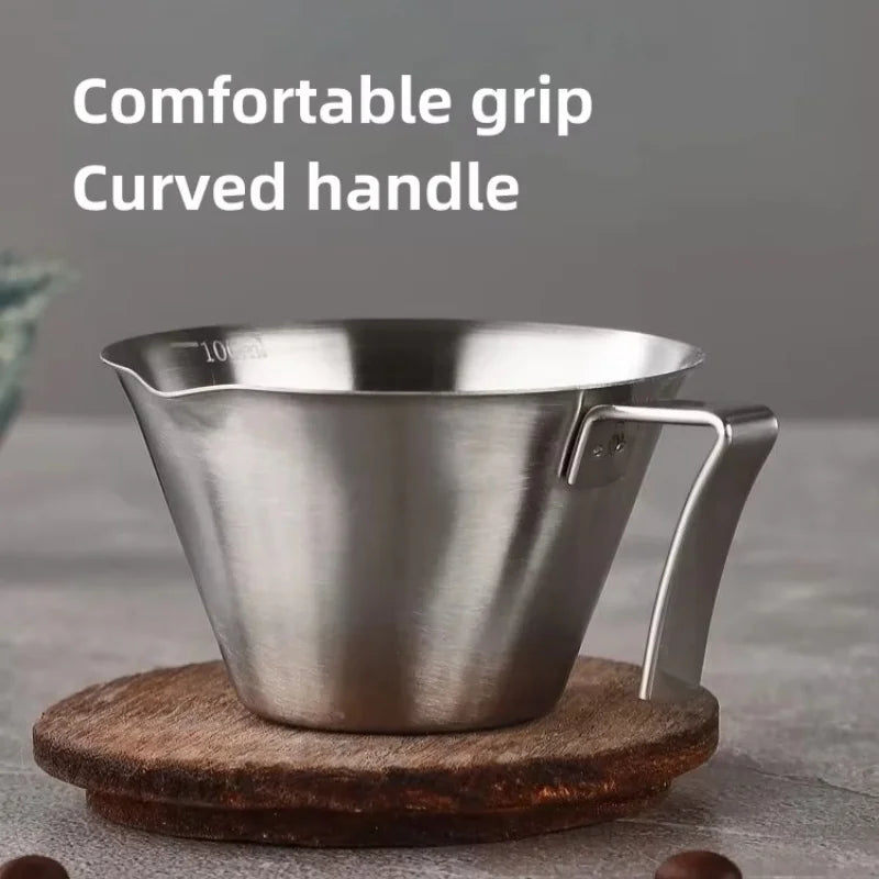 Stainless Steel with Measurement Espresso Extraction Cup