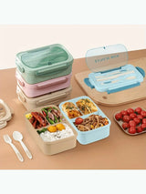 1pc Insulated Microwavable Sealed Lunch Box With Compartments