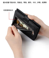 Men Or Women's RFID Slim Leather Passport Holder With Card And Money Slots