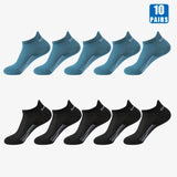 10 Pairs Cotton Breathable Mesh Sports Ankle High Socks For Men And Women